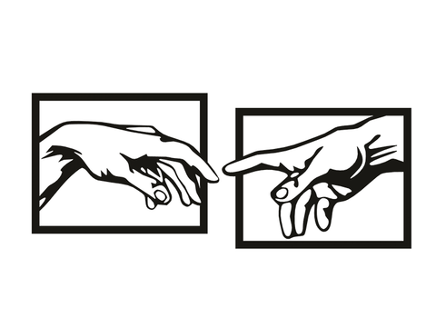 Wanddeko  "Michelangelos hands"