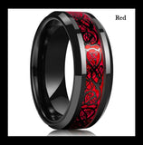 Ring "Mystic Red" am Lederband